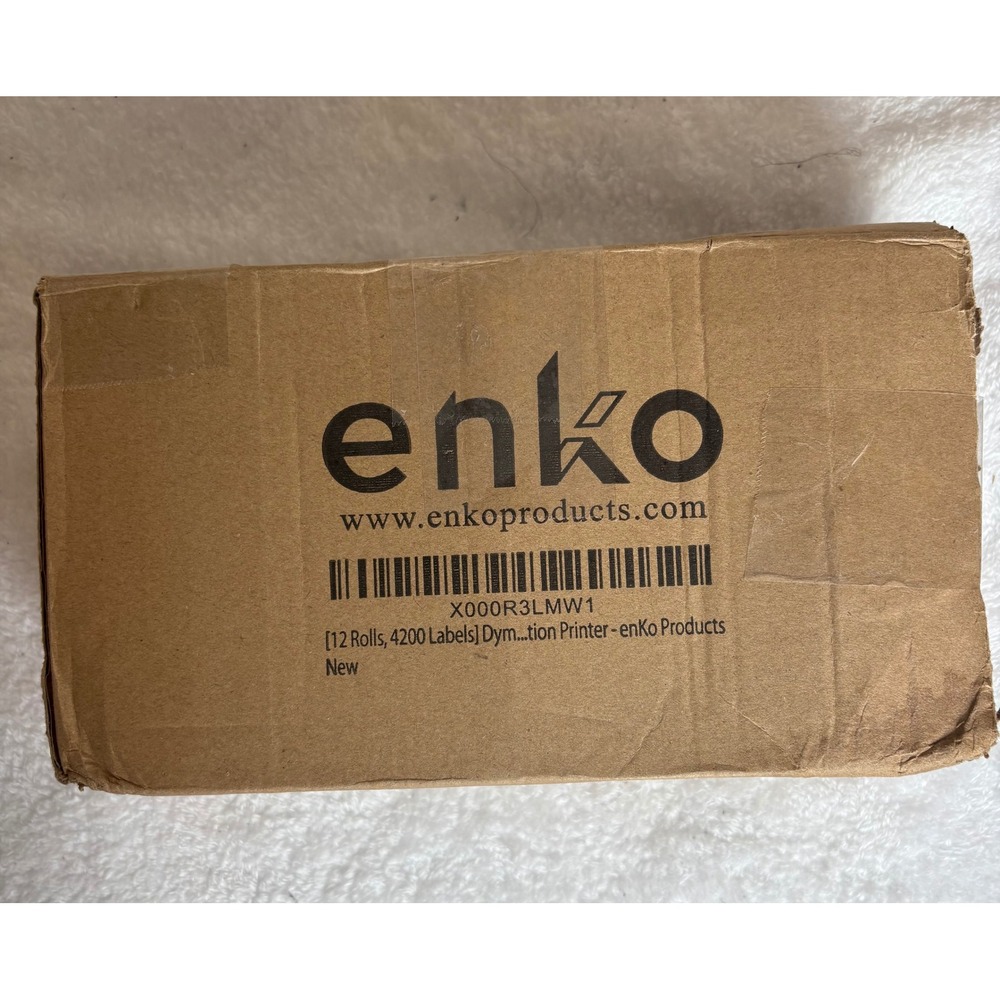 Enko‎ Products 12 Rolls 4200 Labels Dymo Compatible Thermal Printer Labels Bulk